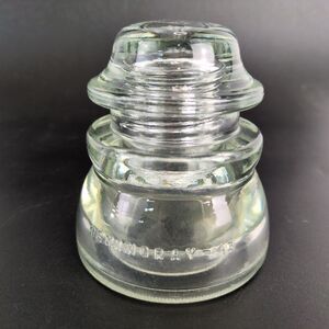 Hemingray No 45 Insulator Clear Glass CD155 Made in USA 25-50 Paperweight